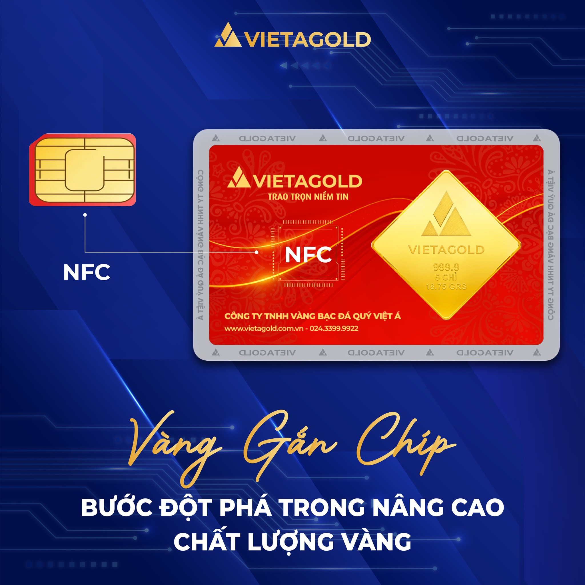 Gắn chip NFC cho sản phẩm vàng